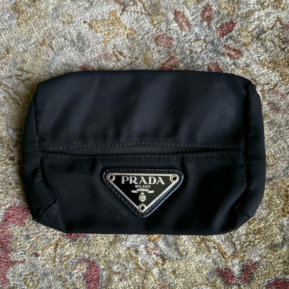 Prada Black Nylon Cosmetic Tissue Case - Authentic